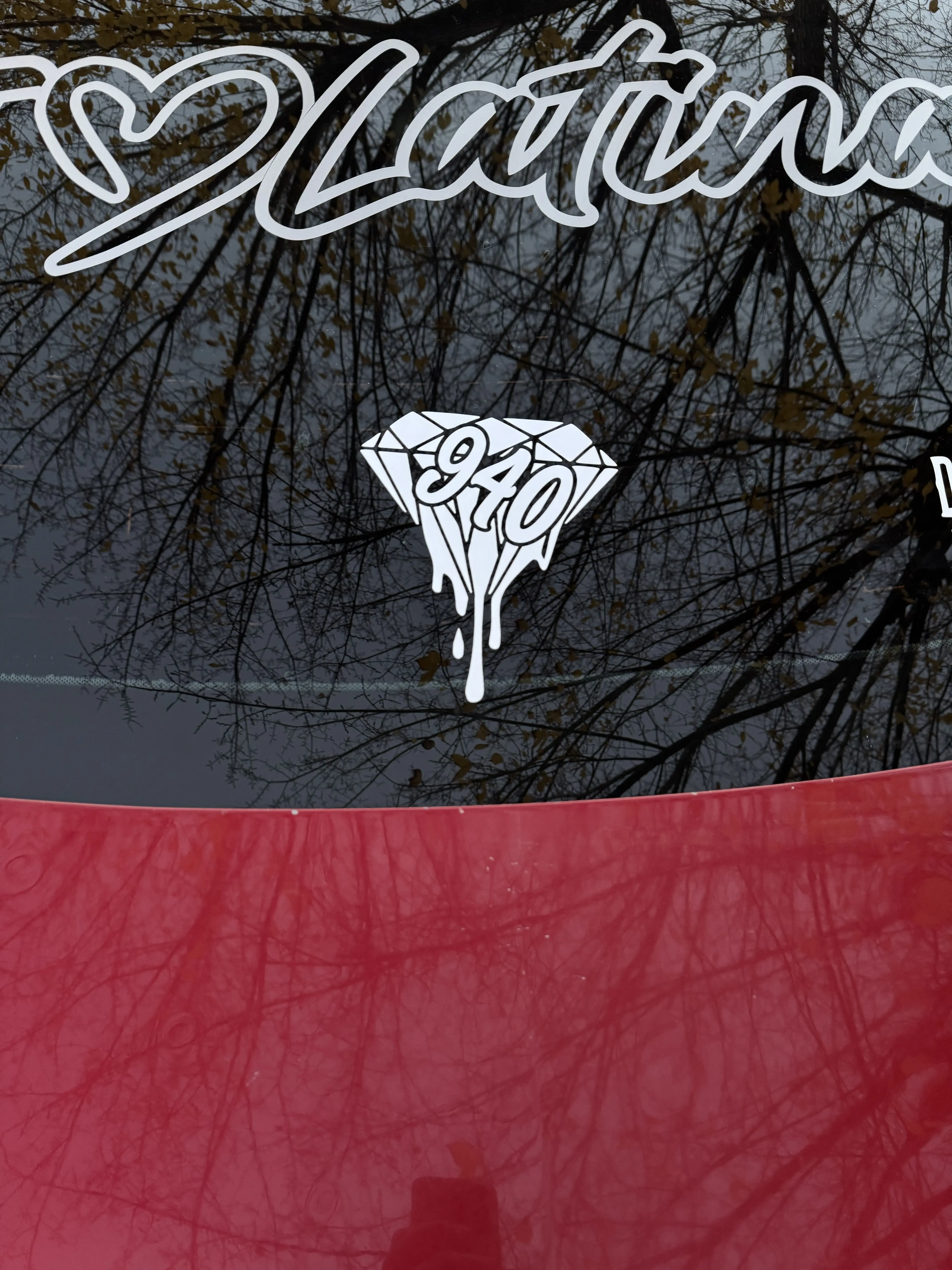 Motorcycle Stickers, Dripping Diamond Design with Customization Option, 8-Inch Local Pride Area Code Decal for Motorcycle Accessories