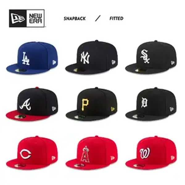 New Era MLB Adjustable Snapback Baseball Cap – LA Dodgers, NY Yankees, Chicago White Sox, St. Louis Cardinals, Washington Nationals, Pittsburgh Pirates, Atlanta Braves, Cleveland Guardians – Flat Brim Streetwear Hat, Unisex Sports Fashion