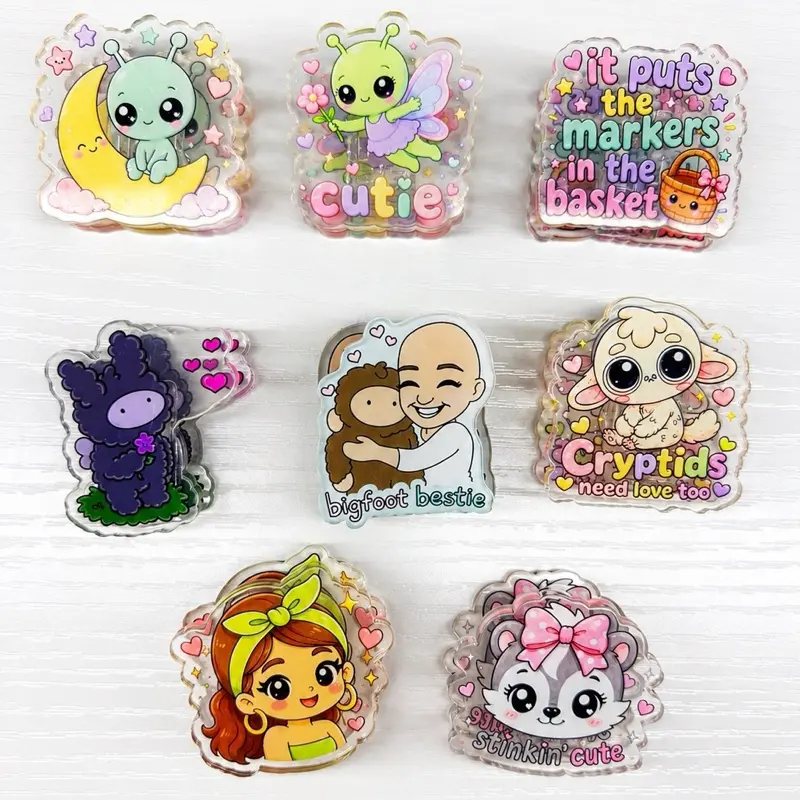 Cute Binder Clips for Coloring Books, Journals & Planners | Page Holder Clips