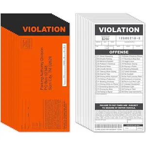 Fake Parking Tickets Prank - Qty 25, Joke Violation Parking, Funny Gag Pretend Police Traffic and Safety Car Citations, Kid Friendly