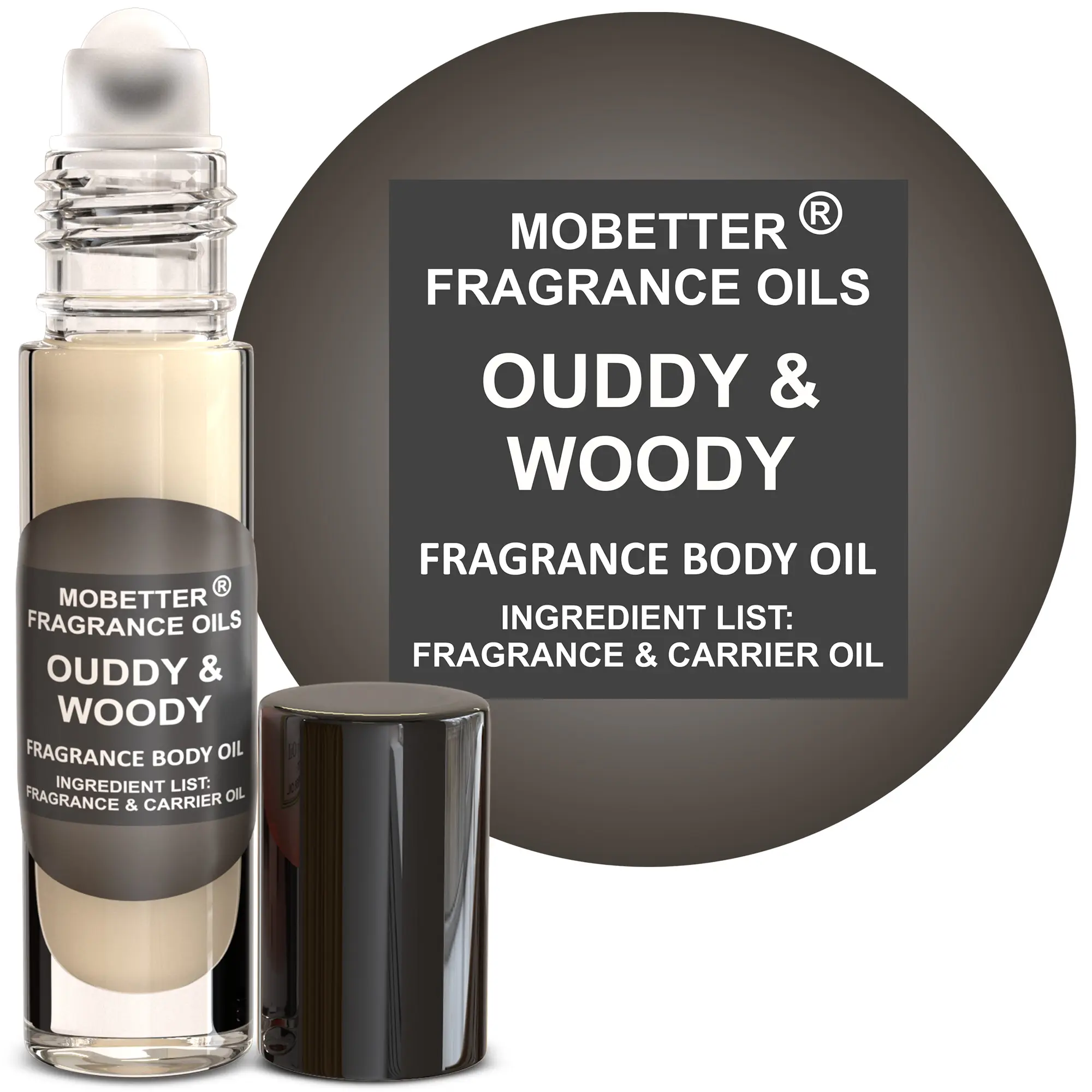 MOBETTER FRAGRANCE OILS Oudy and Woody Unisex Perfume Body Oil (.33 fluid oz, Ouddy and Woody)