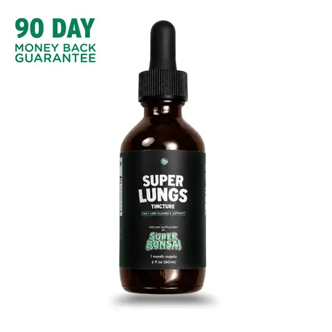 SuperBonsai Super Lungs Natural Healthcare Supplement for Adults - Mullein, Elderberry Botanicals, Respiratory Support, Detox Cleanse, Sugar-Free, Non-GMO, Gluten-Free, Vegan, Antioxidant Nutritional Natural Supplements