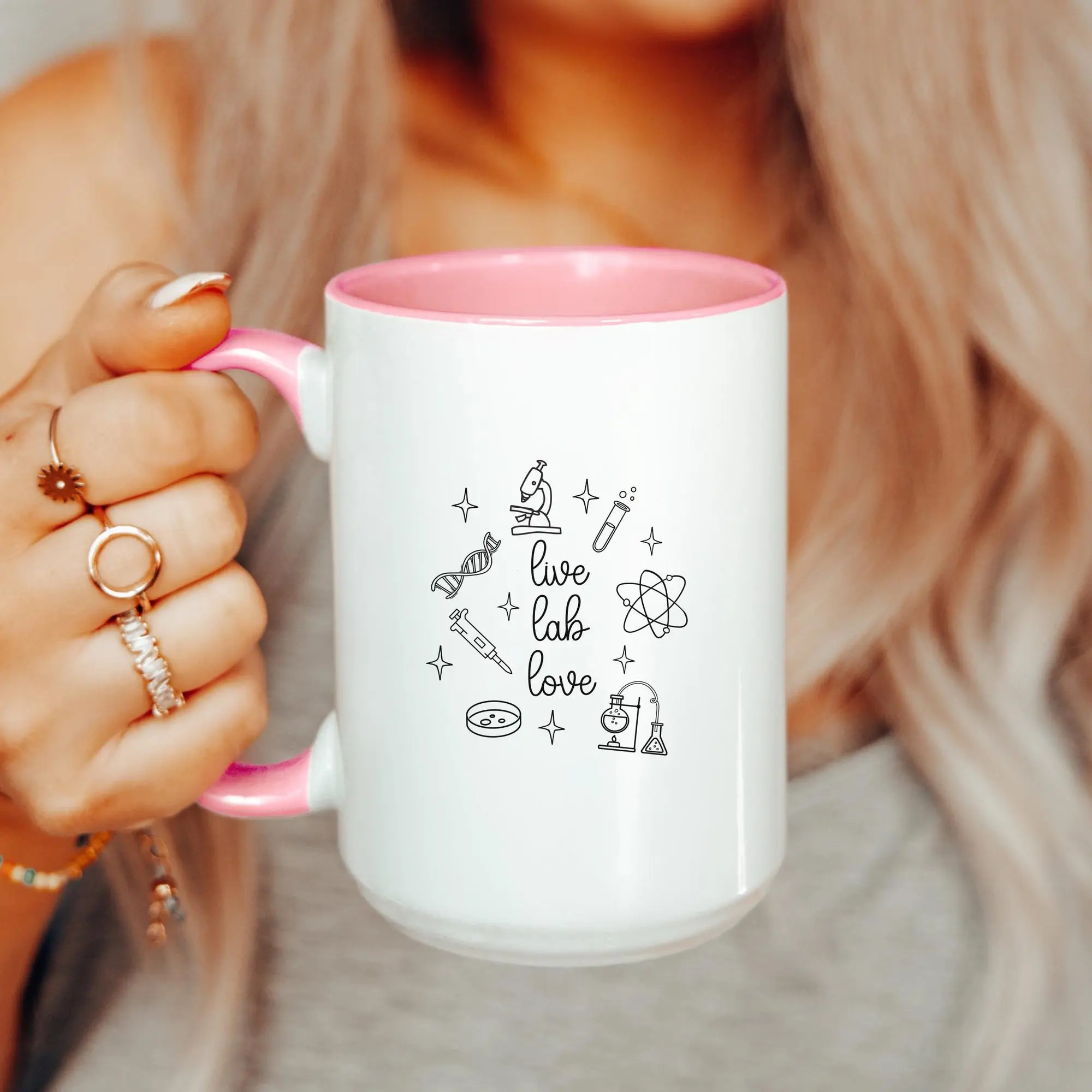 Cute Science Mug Live Lab Love, Laboratory Doodles Lab Life Funny Mug Science Teacher Mug Lab Tech Gift Science LoverFunny Lab Life Chemistry