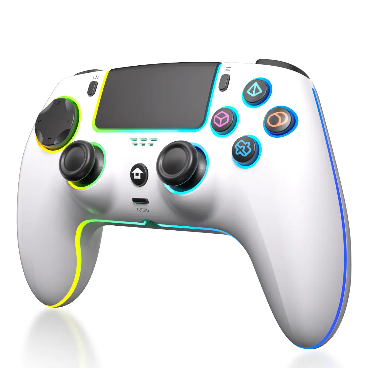 YUYIU PS5 Wireless Hall Effect Joystick, Programmable Macro Function Gamepad, Compatible with PS5/Slim/Pro/Windows PC, Includes Touchpad, Six-Axis Motion Control, Charging Cable, PS5 Accessories, Console/Smartphone