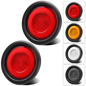 4" Round LED Tail Light Halo for Trailer, 2Pcs
