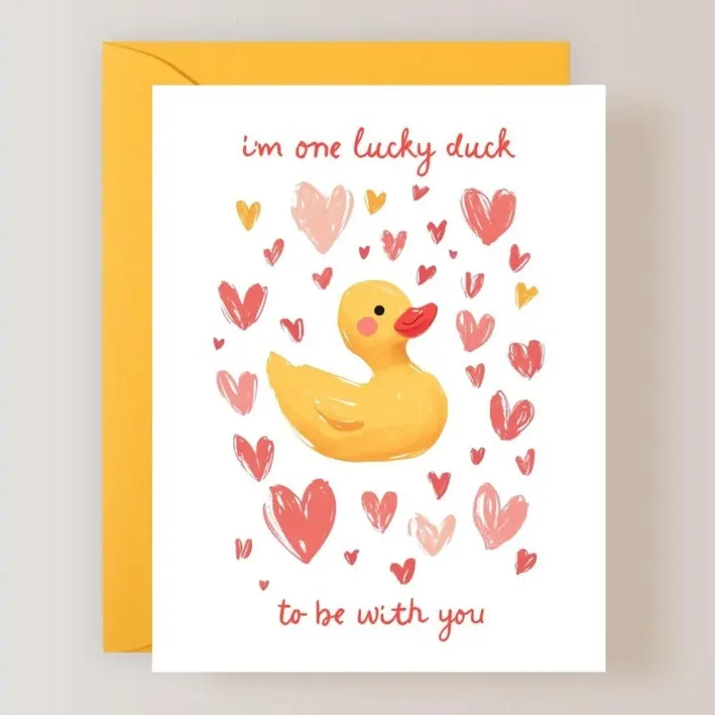 1pc cute Valentine's Day card, anniversary card, Positive Message Card -