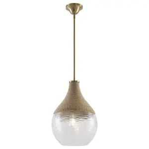 Colby 1-Light Golden Boho Island Pendant Lighting Fixture