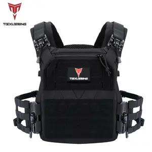 Tiexuebing Laser Molle Modular Quick-Release Tactical Chest Vest, Load Bearing Outdoor Hunting Vest, Airsoft Plate Carrier Tactical Vest