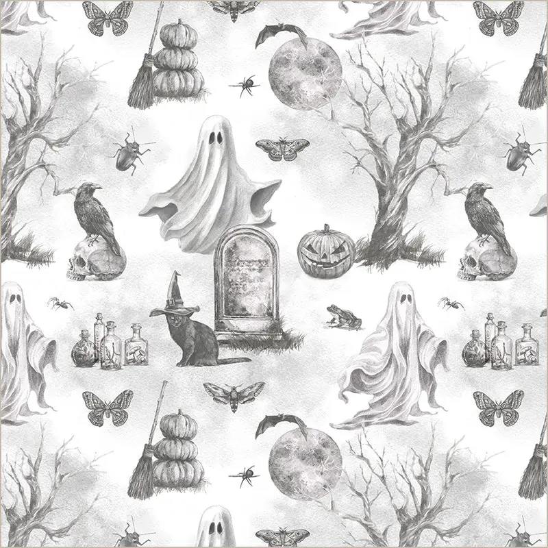 Fabric Windham Mist Toil and Trouble Happy Haunting by the Quarter Yard 55178-2