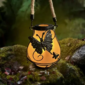 Outdoor solar butterfly LED lighting lantern - A long-lasting, waterproof and environmentally friendly garden and courtyard aesthetic decoration - Suitable for creating a backyard oasis and romantic holiday nights