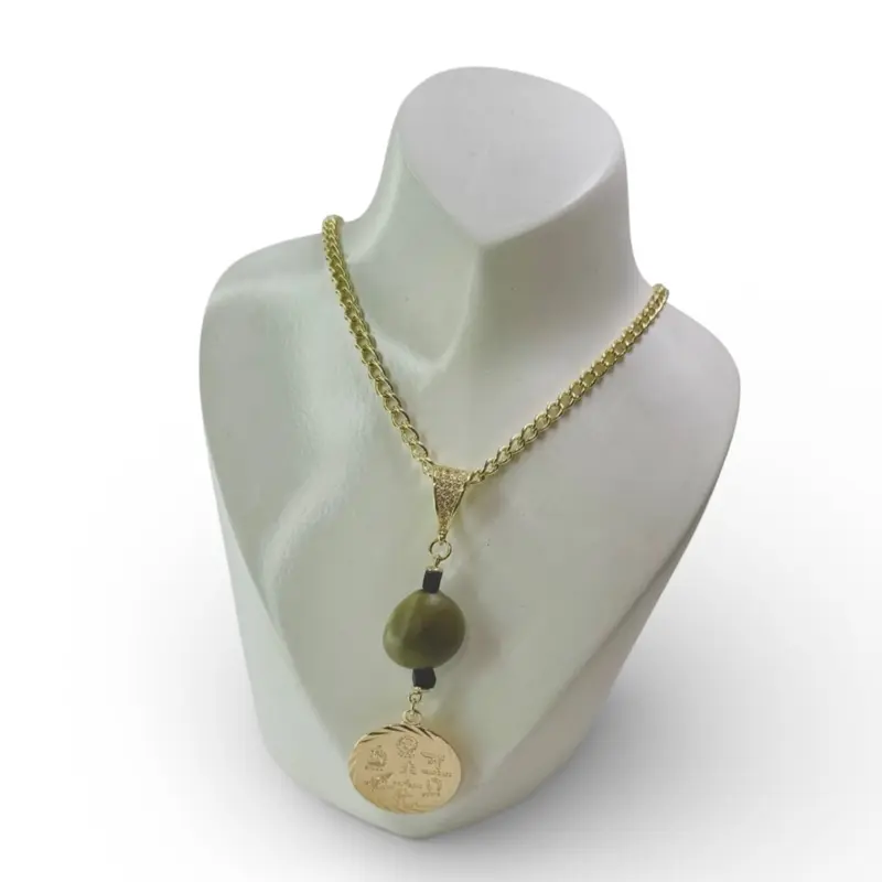 Quita maldicion con azabache y 7 potencia una pieza de proteccion Amulet Pendant Elegant Necklace
