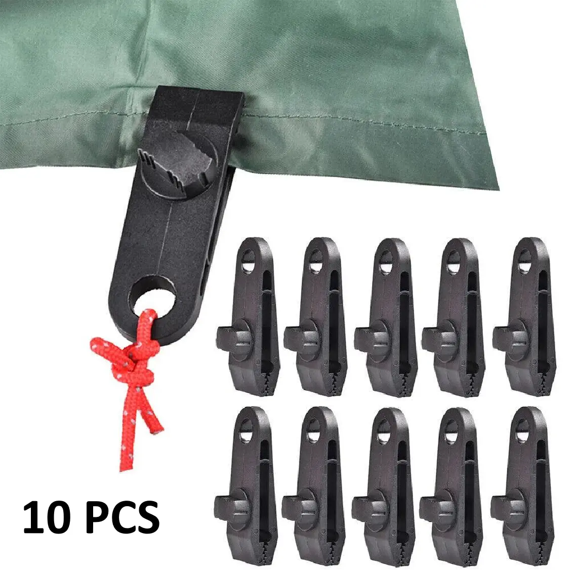 10PCS Heavy-Duty Tent & Tarp Clips with Buckles – Sturdy Portable for Camping, Hiking, RV & Glamping, Firmly Fixes Tarps & Tents, Durable Practical Outdoor Accessories, Easy Attach/Detach, Essential Gear for All Outdoor Adventures