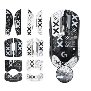 ULTRAEQUIP 2-in-1 Pre-Cut Anti-Slip Mouse Grip Tape, PC Gaming Accessories with Dual Color Options & Ergonomic Enhancement, Sweat-Resistant Self-Adhesive Skins for Logitech G Pro X Superlight, Superlight 2 Wireless Gaming Mouse