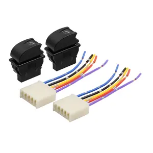 5 Pin Car Power Window Switch and Wiring Harness Socket Adapter DC 12V 4 in 1