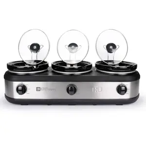 TRU Triple Slow Cooker with (3) 2.5 QT Inserts