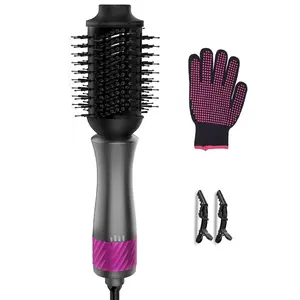 Women Hair Dryer Comb Fast Drying Styling Tool, Oval Barrel Hot Air Brush, Home Salon Smooth Voluminous Hairstyle, Hair Dryer Styler