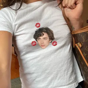 Timmothee Chalamet Baby Tee Y2K 90s Style