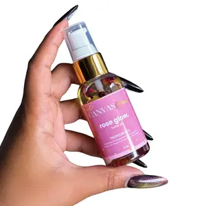 Canvas Beauty Rose Glow Facial Serum - 2 oz Anti Aging Hydrator with Jojoba & Tea Tree Oils for Skin Repair & Cleansing