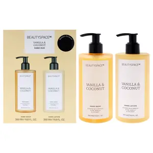 Beauty Space Hand Duo - Vanilla And Coconut by BeautySpace for Unisex - 2 Pc 11.8oz Hand Lotion, 11.8