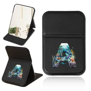 Vintage Style Handheld Mirror, Non-Slip Design, Durable & Foldable, Ideal for Facial Care & Travel Use, Perfect Gift for Men