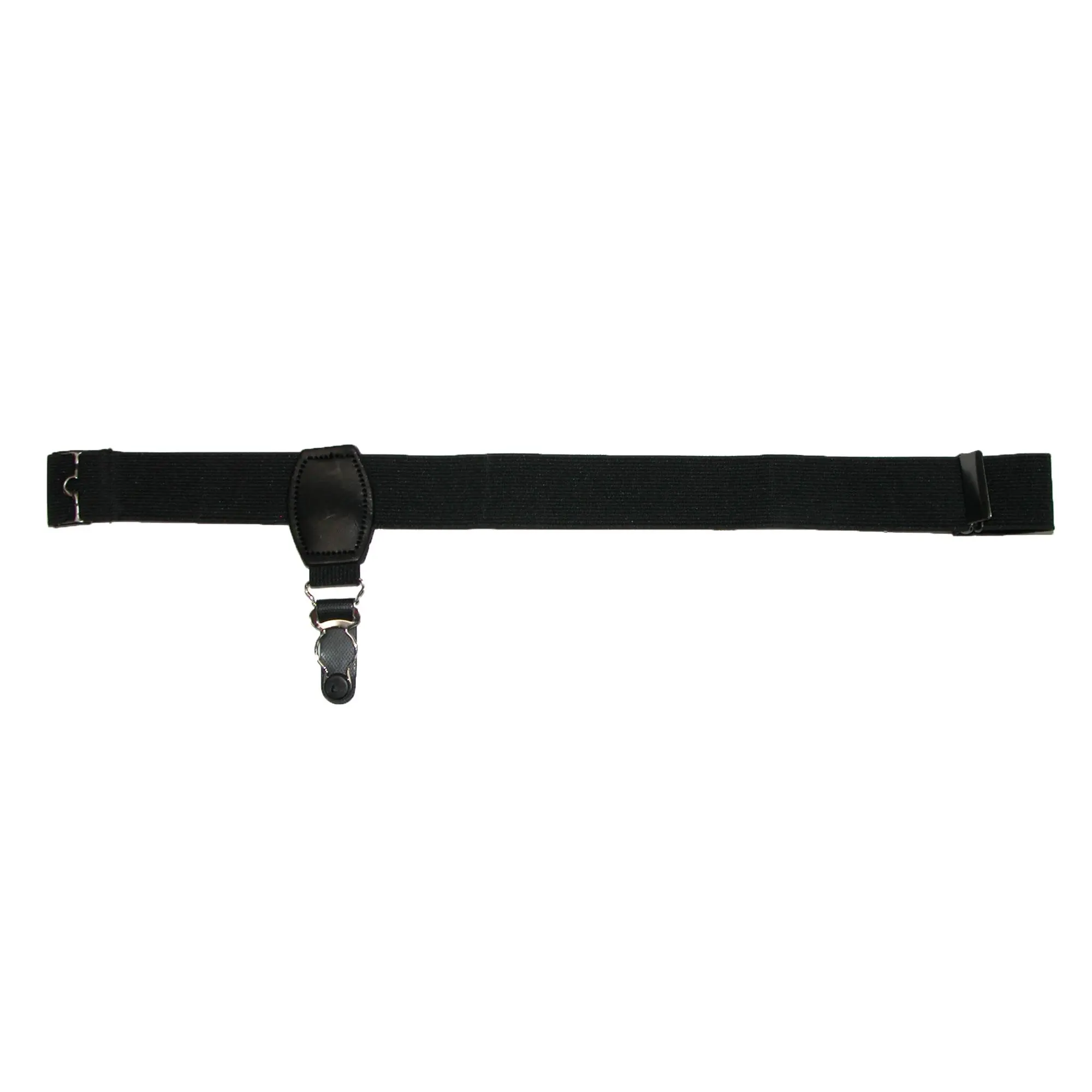 CTM Male Elastic 1-in Sock Garters with Adjustable Strap, 10.5-15.5 Inches Fit, Double Clips, Solid Color