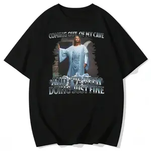 Emerging From My Cave and Feeling Great Humorous Easter Jesus Memae T-Shirt
