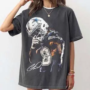 CeeDee Lamb Retro American Football Comfort Colors Shirt, Unisex Streetwear Shirt, Menswear, Womenswear