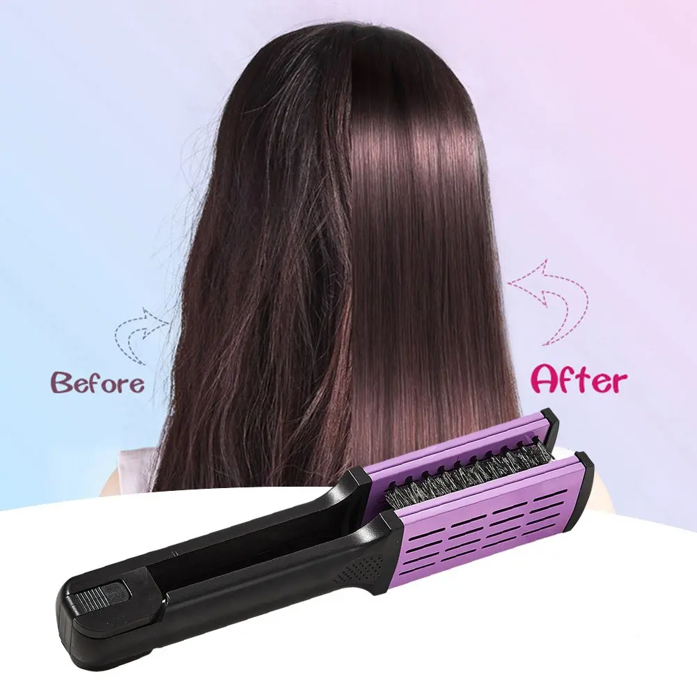 Hair Straightening Brush for Thick Curly Hair, Anti Frizz Double Sided Smoothing Comb, V-Shaped Clamp Hair Styling Tool for Daily Salon & Travel Use, Portable Styling Tool, Styling Hair Tools