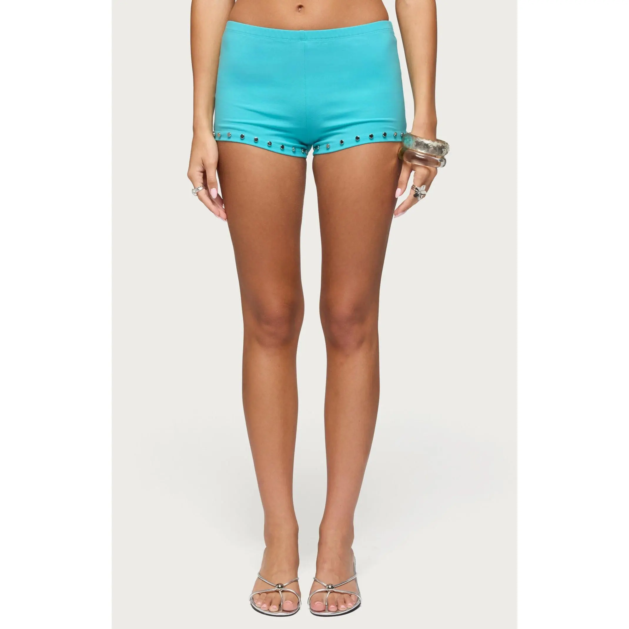 Edikted Women's Ariadna Studded Micro Shorts