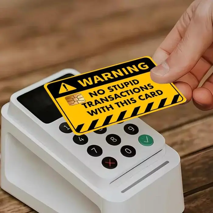 Warning Card Holder | Credit Card Skin | Credit Card Sticker