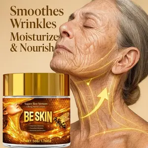 Super Bee Venom Neck Cream 50g, Contains Collagen, Retinol, Hyaluronic Acid, Vitamin C, Vitamin E, Firms and Smooths Skin, Reduces Wrinkles, Moisturizing
