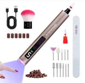 Nail Drill Kit with UV Light 2 in 1 Electric ProfessionalCordless Nail File for Home and Salon Use Portable Nail FilerManicure and Pedicure kit nail tech equipment nail  drill  bits tiktok  deals  for  you  for  days  pedicure tool   Nail Drill Kit