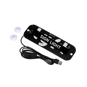 Car LED Signature Light, USB LED Taxi Sign Light, Car Decorative Light, Car Front Window Windshield Indicator Light, Car Decoration Light, Atmosphere Light, Car Accessory