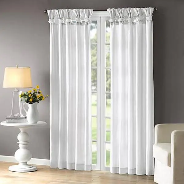Madison Park Window Curtain 84" Panel White