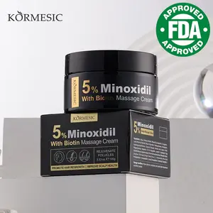 KORMESIC 5% Minoxidil Hair Growth Cream: Fast-Acting Scalp Massage Treatment – Stimulates Follicles, Reduces Shedding | Clinically Proven Hair Regrowth for Men & Women