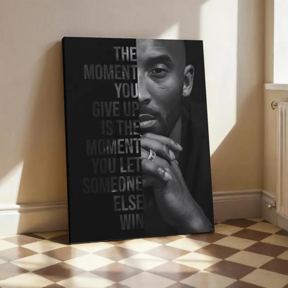 Kobe Bryant Motivational Canvas Print Poster, Black Mamba Quote, Inspirational Office Bedroom Living Room Gym Decor, Basketball Lovers, Art Prints, Graphic Prints