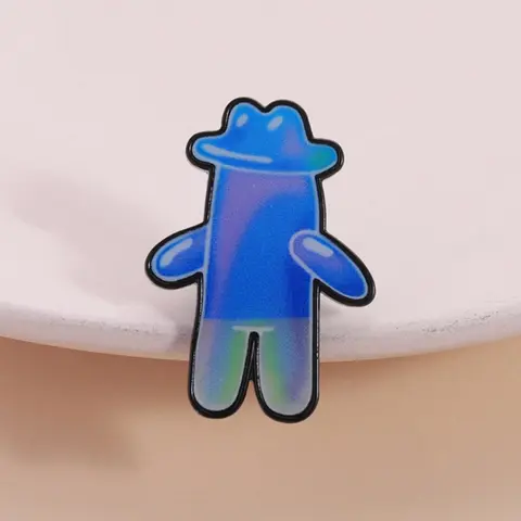 Bubble Spongebob Badge, Shaped Badges, Lapel Pin, Lapel Brooch, Brooch Pins, Alloy Brooch Pin, Vintage Cartoon Trendy Design, Transparent Geometric Shape, Suitable for Anime Lovers, Animation Lovers, Nostalgic Fans and Collectors, All Seasons