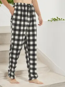 Men's Plaid Casual Long Pants, Fleece Lined with Pockets Drawstring, Comfortable for Fall Winter Holidays Home Daily Wear Activities Pants, Casual Lounge Pants