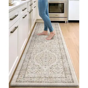 DEXI Kitchen Floor Mats Cushioned Anti Fatigue, 23x86 Long Wide Standing Comfort Runner Rug, Waterproof Rubber Memory Foam Padded for Front Sink Laundry