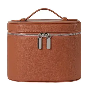 Popular Makeup Organizer Bag with Removable Divider – Portable Travel Toiletry Cosmetic Case for Women and Girls – PU Material Vanity Storage Box Compact makeup bag