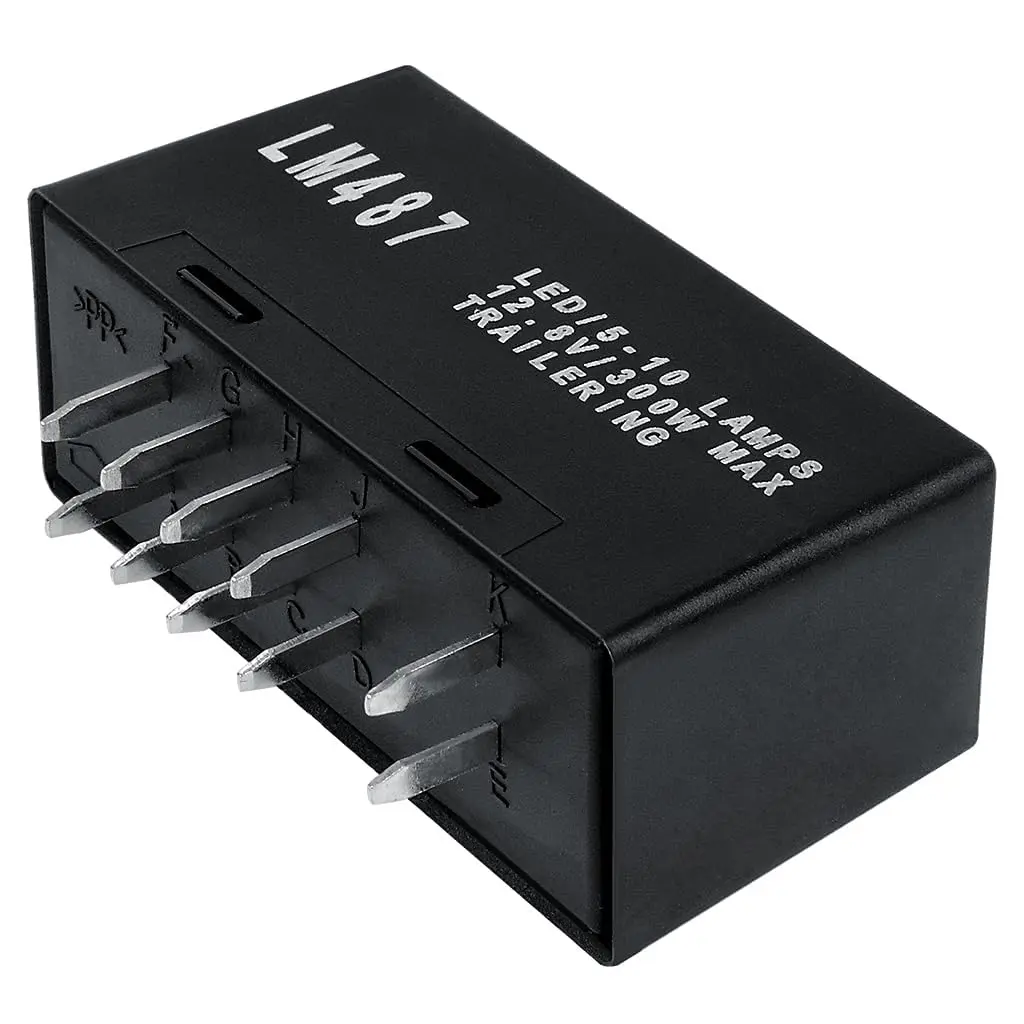 LM487 LED Flasher Turn Signal Relay for Chevy Silverado GMC Cadillac Hummer 03-07, 10383321 15231201 LED Blinker Module Hazard Warning LED Flasher GM