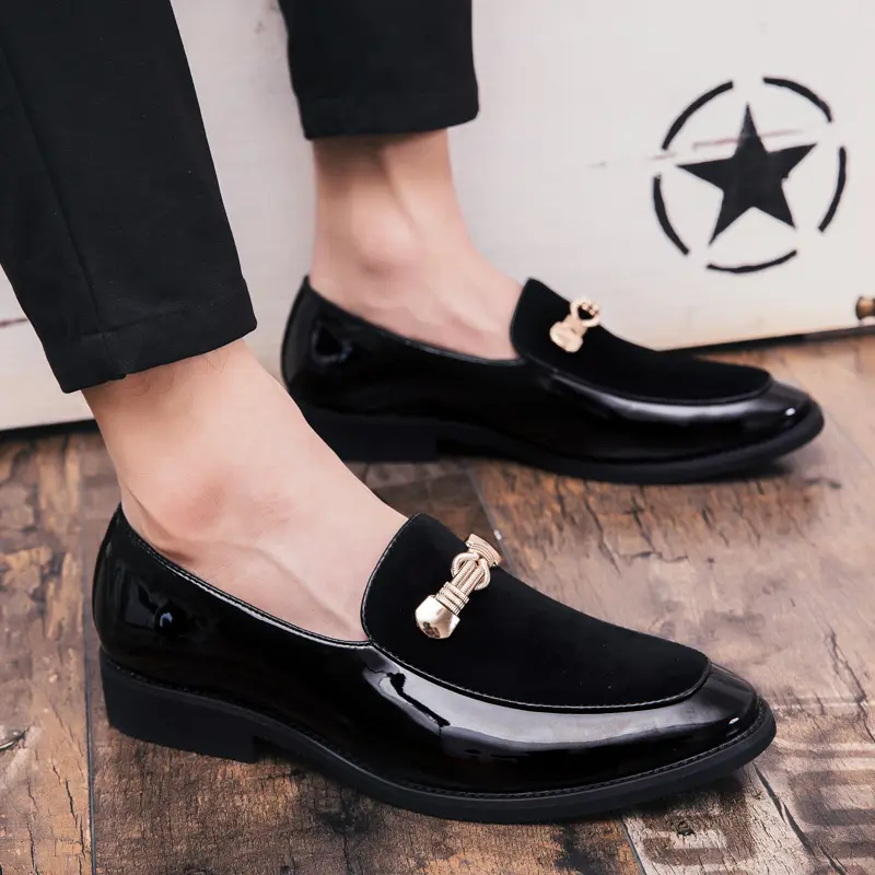 Men's Platform Heeled Loafers, Classic Retro Leather Shoes for Business Casual and Everyday Commuter Wear, Footwear, Classic Loafers, Easy Loafers