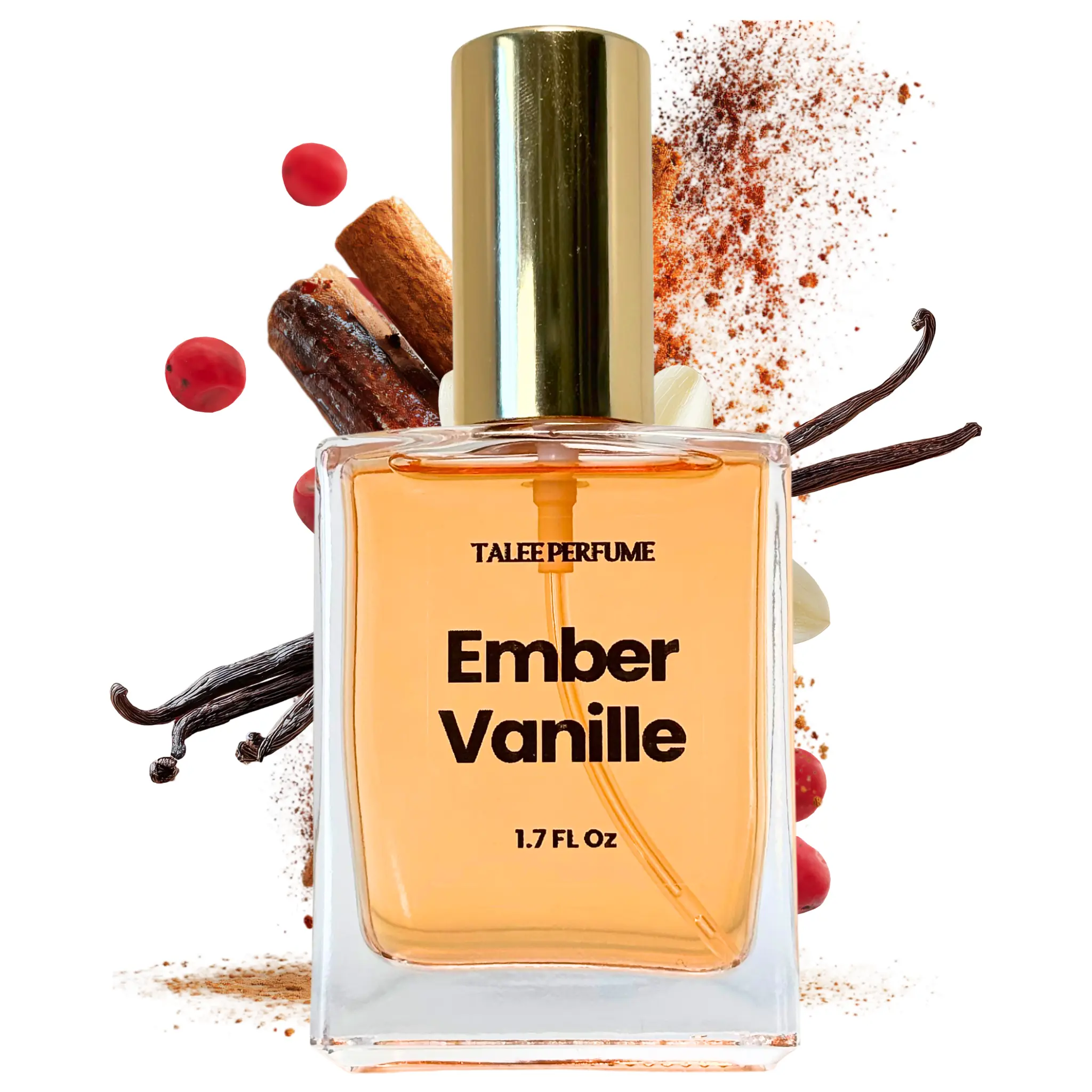 Long-Lasting Aromatic Body Spray for Men, Amber, Vanilla & Citrus Scent, Paraben-Free Daily Cologne Mist, 1.7 fl oz, Fragrance Perfumes, Aromatic Perfume, Cinnamon, Wood, Spicy, Ginger, Scent Layering, Fine Mist, Earthy, Spray Bottle, Everyday Wear, 99.5%