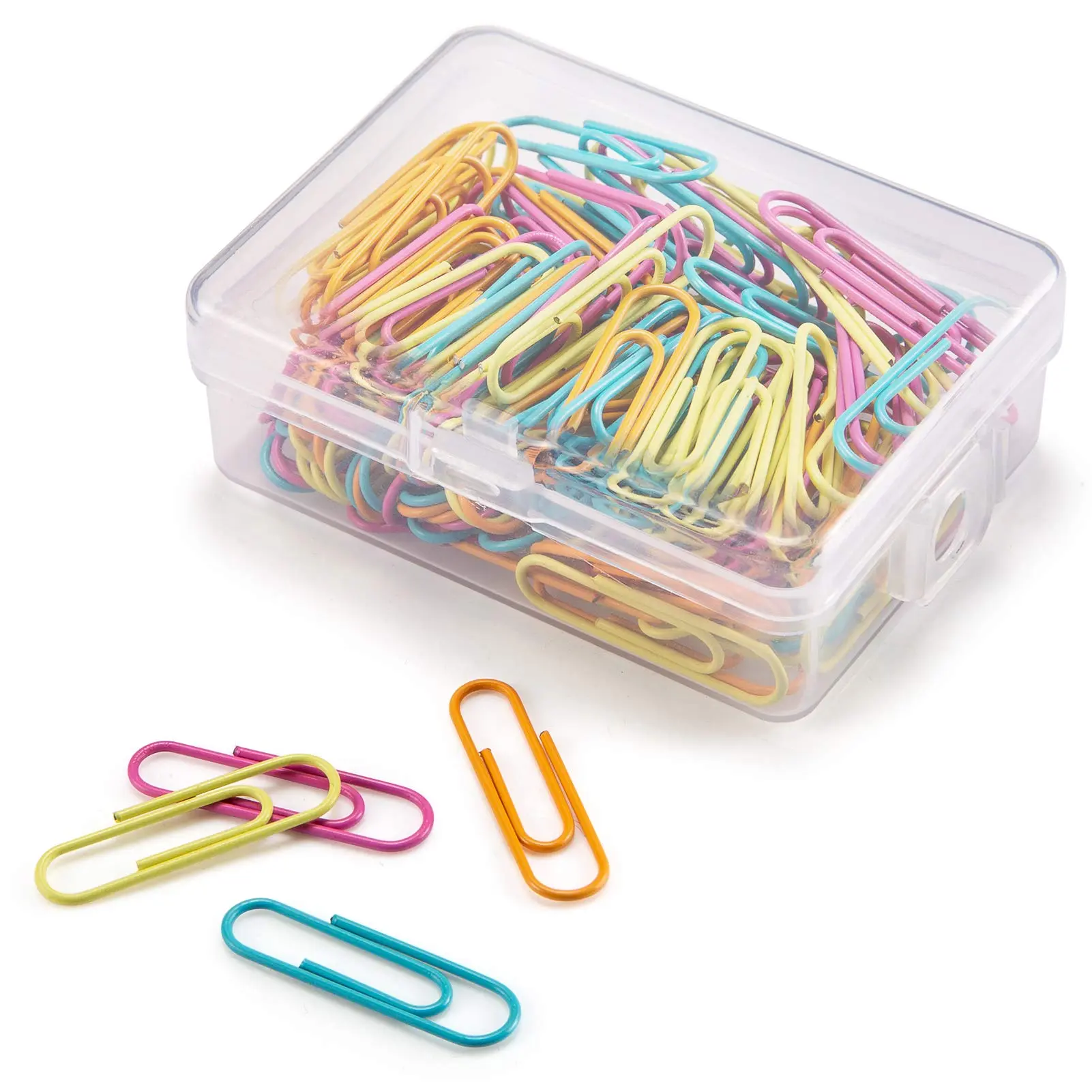 Paper Clips 28mm Assorted Color Paperclips for Office Premium Clips for Paperwork Paper Clips Small Paperclip Rustproof Paperclips Great for Office School Document Organizing (120pcs)