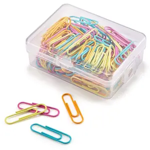 Paper Clips 28mm Assorted Color Paperclips for Office Premium Clips for Paperwork Paper Clips Small Paperclip Rustproof Paperclips Great for Office School Document Organizing (120pcs)