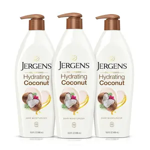 Jergens Hydrating Coconut Body Lotion, Hand and Body Moisturizer, Infused with Coconut Oil, Hydrates Dry Skin Instantly, Dermatologist Tested, 16.8 Oz, Pack of 3 Kao USA Inc.