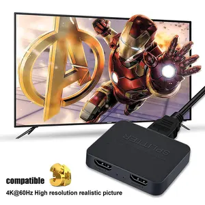 hd mi splittercable antenna fortv4K HDMI-compatible 1x2 Splitter Switch 1 in 2 Out Video Distributor Amplifier Dual Display for Box PC Monitor Projector Laptop