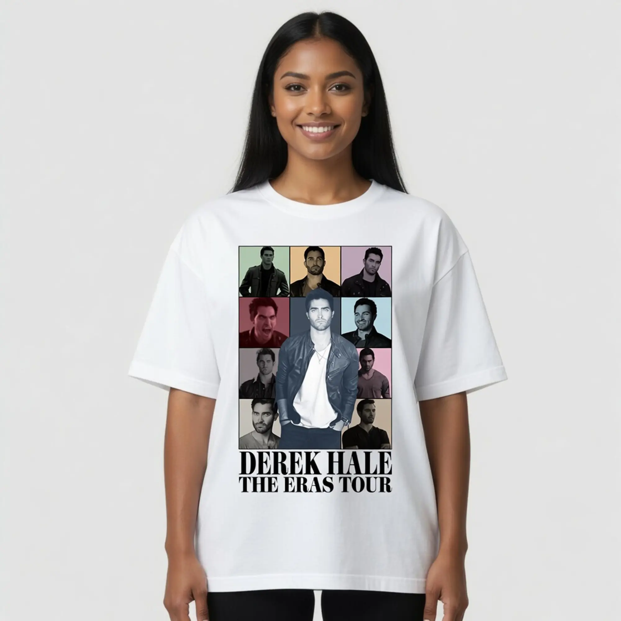 Derek Hale Vintage 90s Tour T-Shirt, Teen Wolf Eras Style Graphic Tee, Retro Aesthetic Fan Shirt, Unisex Streetwear Gift Fitted Shortsleeve