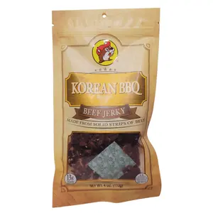 Buc-ee's Korean BBQ Beef Jerky- 4oz bag of Savory Robust Flavors, Tender Strips of Protein Packed Snack Food high protein