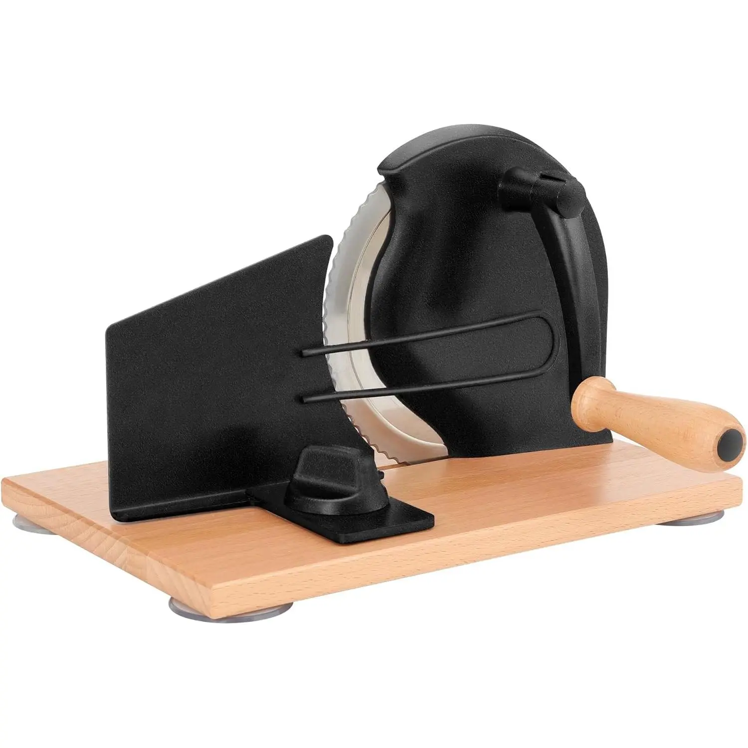 Manual Bread Slicer with Hand Crank- Adjustable Thickness Bread  for Even Slices,  for Homemade Sourdough, Sandwich, and More, Black